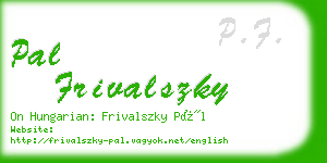 pal frivalszky business card